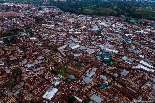 Arial Kibera Slum Nairobi - Slum tourism